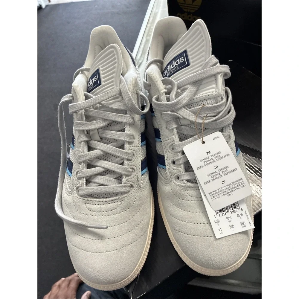 Adidas Busenitz Pro Grey Two/Dark Blue/Chalk White Mens JH8123 SZ 11 New NWT